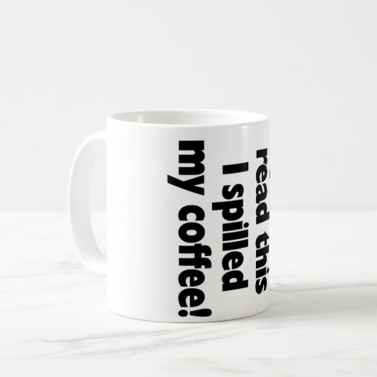 こぼされたコーヒー! OMG! コーヒーマグカップ (正面左)