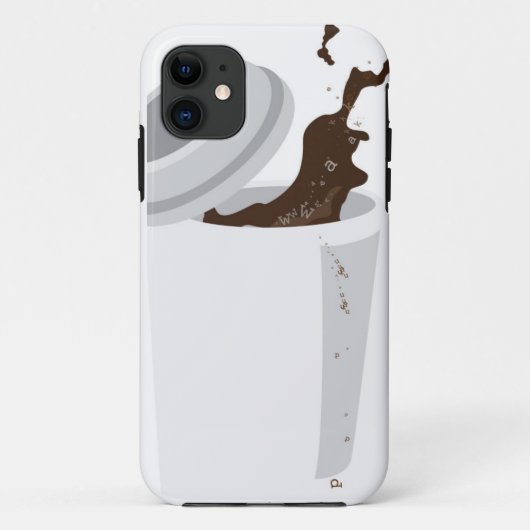 こぼされたコーヒーiPhone 5の箱 Case-Mate iPhoneケース (裏面)