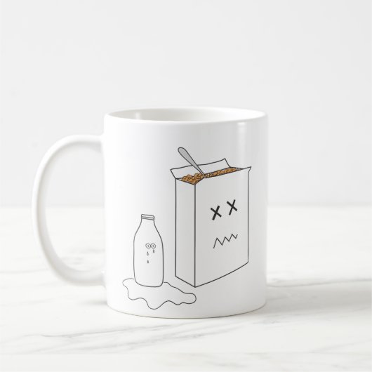 こぼされたミルク コーヒーマグカップ (左)