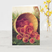 こぼされたモモ カード (黄色い花)