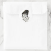 こぼされたwastepaperバスケット ラウンドシール (バッグ)
