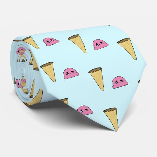 こぼれたアイスクリーム ネクタイ (ロール)