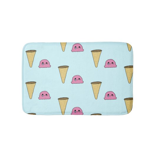 こぼれたアイスクリーム バスマット (正面)