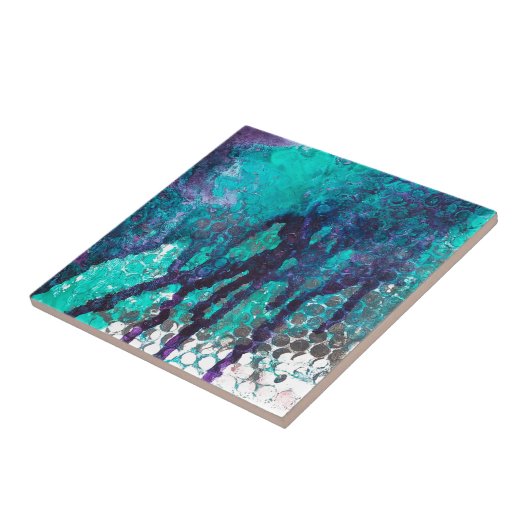 こぼれたインクの青 タイル (側面)