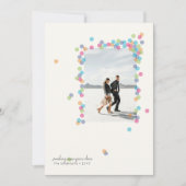 こぼれたコンフェッティ - 年賀状 フラット フォト カード (正面)