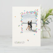 こぼれたコンフェッティ - 年賀状 フラット フォト カード (スタンド正面)