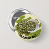 こぼれたスプリットグリーンピース写真 缶バッジ (正面&裏面)