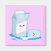 こぼれたミルク マグネット (正面)