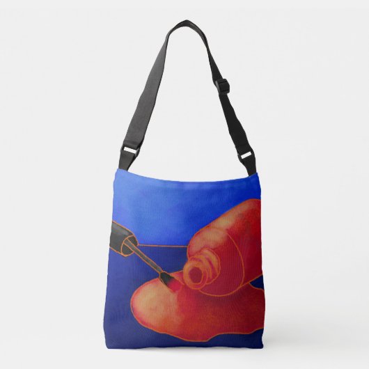 こぼれた爪、 ネイルポーランド爪、 ネイルテックトートバッグ クロスボディバッグ (正面)