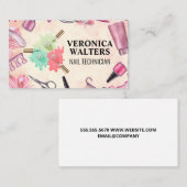 こぼれた爪、 ネイルポーランド | マニキュアツール ロイヤリティカード (正面/裏面)