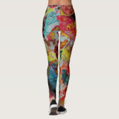 こぼれた絵を描大理石 レギンス (裏面)