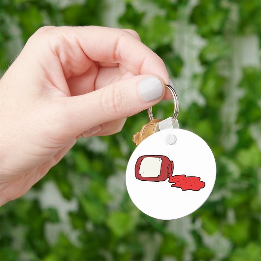 こぼれジャムかわいい赤ゼリー瓶 キーホルダー