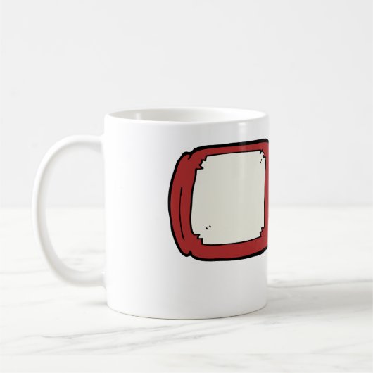 こぼれジャムかわいい赤ゼリー瓶 コーヒーマグカップ (左)