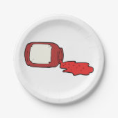 こぼれジャムかわいい赤ゼリー瓶 ペーパープレート (正面)