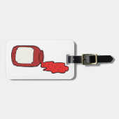 こぼれジャムかわいい赤ゼリー瓶 ラゲッジタグ (正面横)