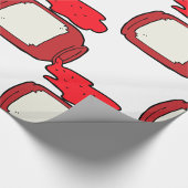 こぼれジャムかわいい赤ゼリー瓶 ラッピングペーパー