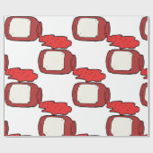 こぼれジャムかわいい赤ゼリー瓶 ラッピングペーパー (フラット)