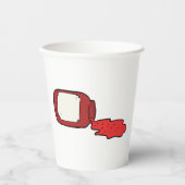 こぼれジャムかわいい赤ゼリー瓶 紙コップ (正面)