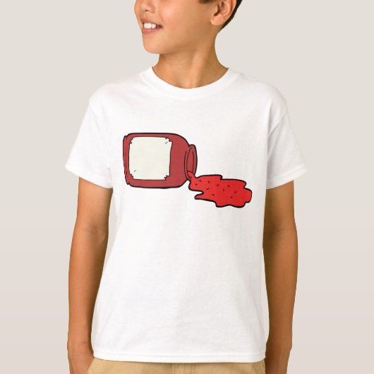 こぼれジャムかわいい赤ゼリー瓶 Tシャツ (正面)