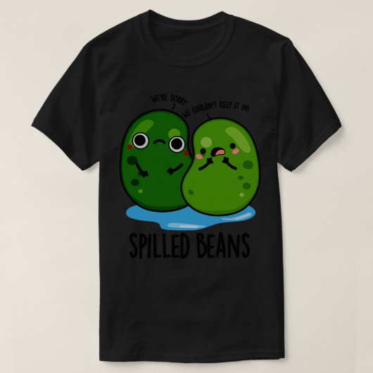 こぼれ豆かわいい野菜ビーンパン1 Tシャツ (デザイン正面)