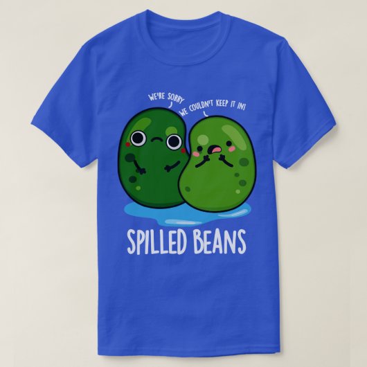 こぼれ豆かわいい野菜ビーンパン Tシャツ (デザイン正面)