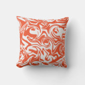 こぼれ – オレンジと白 クッション (正面)