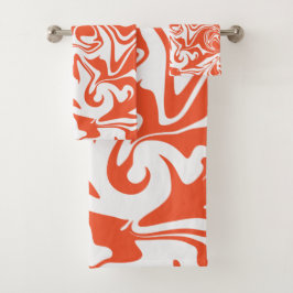 こぼれ – オレンジと白 バスタオルセット