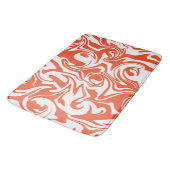 こぼれ – オレンジと白 バスマット (アングル)