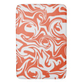 こぼれ – オレンジと白 バスマット (正面縦)