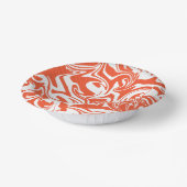 こぼれ – オレンジと白 ペーパーボウル (傾斜あり)