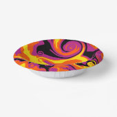 こぼれ – オレンジ、ブラック、ピンク、イエロー ペーパーボウル (傾斜あり)