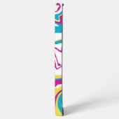 こぼれ – ターコイズ、黄、ピンク、白 SAMSUNG GALAXYケース (左側面)