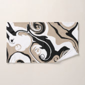 こぼれ – トープ、白黒 バスタオルセット (ハンドタオル)