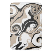 こぼれ – トープ、白黒 バスマット (正面縦)