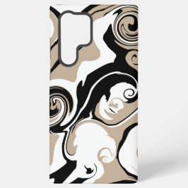 こぼれ – トープ、白黒 SAMSUNG GALAXY S22 ULTRAケース