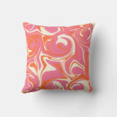 こぼれ – ピンク、オレンジ、クリーム クッション (裏面)