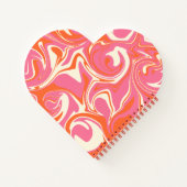 こぼれ – ピンク、オレンジ、クリーム ノートブック (裏面)