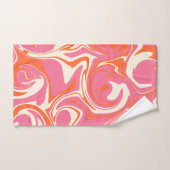 こぼれ – ピンク、オレンジ、クリーム バスタオルセット (ハンドタオル)