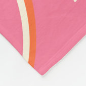 こぼれ – ピンク、オレンジ、クリーム フリースブランケット (角)