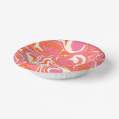 こぼれ – ピンク、オレンジ、クリーム ペーパーボウル (傾斜あり)