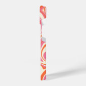 こぼれ – ピンク、オレンジ、クリーム iPhoneケース (左側面)