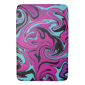 こぼれ – ピンク、紫、青、黒 バスマット (正面縦)