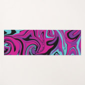 こぼれ – ピンク、紫、青、黒 ヨガマット (正面(横))