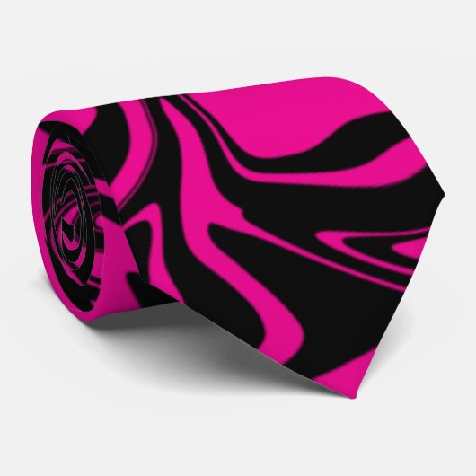 こぼれ – マゼンタおよびブラック ネクタイ (ロール)