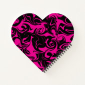 こぼれ – マゼンタおよびブラック ノートブック (裏面)