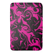 こぼれ – マゼンタおよびブラック バスマット (正面縦)