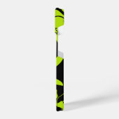 こぼれ – ライムグリーンとブラック iPhoneケース (左側面)