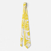 こぼれ – レモンイエローとホワイト ネクタイ (裏面)
