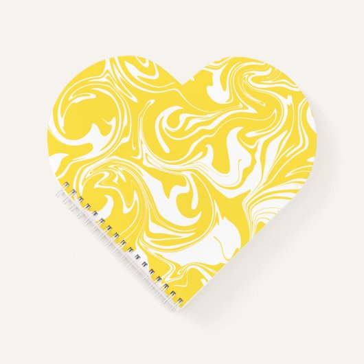 こぼれ – レモンイエローとホワイト ノートブック (正面)