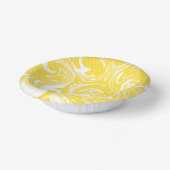 こぼれ – レモンイエローとホワイト ペーパーボウル (傾斜あり)